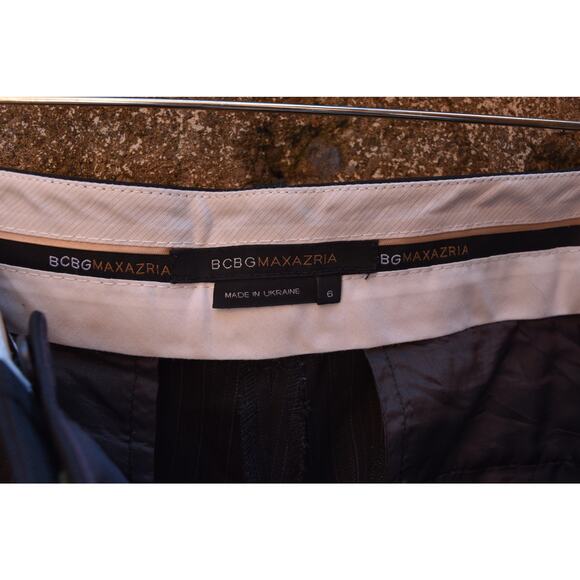 BCBGMAXAZRIA Women’s Black Pinstripe Wide Leg Trousers – Size 6 - Picture 4 of 4